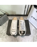 Casual luxury shoes with flat laces Chanel