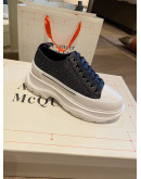 Alexander McQueen thick sole canvas shoes