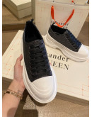 Alexander McQueen thick sole canvas shoes