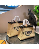 Synthetic leather handbag with fendi flap effect