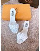 Eye-catching synthetic leather and rubber sandals with flowers TODS