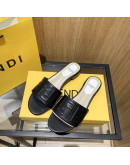 Synthetic leather sandals with Fendi reason