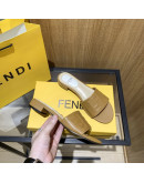 Synthetic leather sandals with Fendi reason