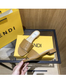 Synthetic leather sandals with Fendi reason