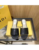 Synthetic leather sandals with Fendi reason