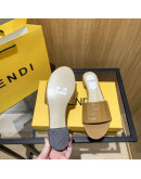 Synthetic leather sandals with Fendi reason