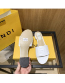 Synthetic leather sandals with Fendi reason