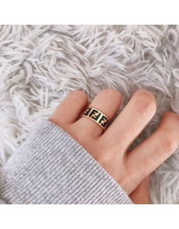 Anillo De Alta Gama Con Motivo Fendi