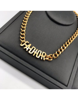 Dior gold chain necklace