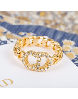 Golden bracelet with details in Dior Diamonds