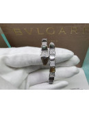 High -end bracelet with crystal details and bvlgari snake design