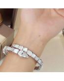 High -end bracelet with crystal details and bvlgari snake design