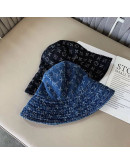 Casual luxury hat with Louis Vuitton print