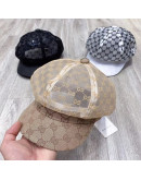 Classic synthetic leather cap with Dior motif