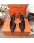 Louis Vuitton Pointed Toe Sandals With Thin Heels