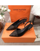 Louis Vuitton Pointed Toe Sandals With Thin Heels