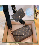 Shoulder bag with floral print Louis Vuitton