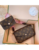 Shoulder bag with floral print Louis Vuitton