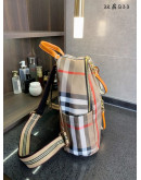 Modern backpack with Burberry motive