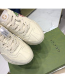 Synthetic leather sports shoes and thick sole rubber with Gucci print