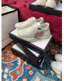 Synthetic leather sports shoes and thick sole rubber with Gucci print