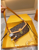 Synthetic leather shoulder bag with floral print Louis Vuitton