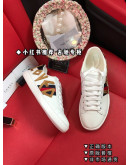 Synthetic leather sports shoes with Gucci prints