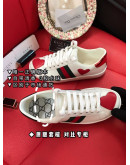 Synthetic leather sports shoes with Gucci prints