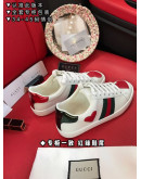 Synthetic leather sports shoes with Gucci prints