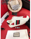 Synthetic leather sports shoes with Gucci prints