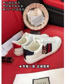 Synthetic leather sports shoes with Gucci prints