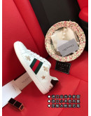 Synthetic leather sports shoes with Gucci prints