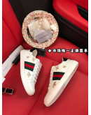 Synthetic leather sports shoes with Gucci prints