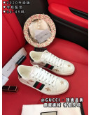 Synthetic leather sports shoes with Gucci prints