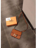 Luxury shoulder bag with gold buckle Hermes