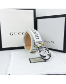 Double G belt with silver buckle gucci