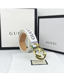 Double G belt with silver buckle gucci