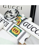 Double G belt with silver buckle gucci