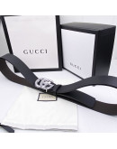 Luxury belt with double buckle g gucci