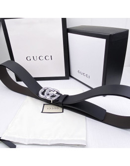 Luxury belt with double buckle g gucci