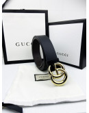 Luxury belt with double buckle g gucci