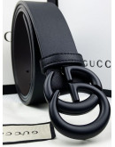 Luxury belt with double buckle g gucci