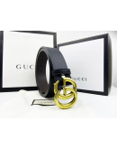 Luxury belt with double buckle g gucci