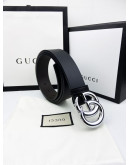 Luxury belt with double buckle g gucci