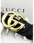 Luxury belt with double buckle g gucci