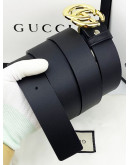 Luxury belt with double buckle g gucci