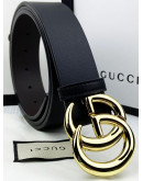 Luxury belt with double buckle g gucci