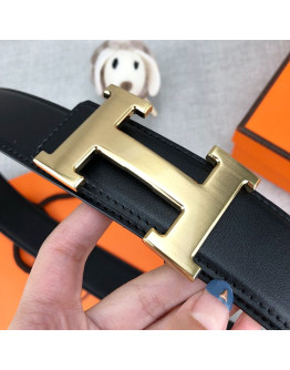 Classic Hermes Synthetic Leather Belt