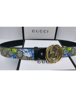 Cinturon Doble G Floral Gucci