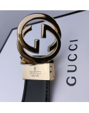 Belt with double buckle g gucci